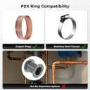 VANCOCO 3/4" PEX Ball Valve 4-Pack - Lead-Free Brass PEX Shut Off Valve (2 Red/2 Blue) for Hot/Cold Water