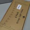 6 Pack 5 Ft String Light Poles, String Light Poles for Outside with Fixing Clips,Metal Poles for Outdoor String Lights, Hanging Light Poles for Deck Fence Garden Backyard Wall Bistro