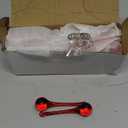 Whaline 40Pcs Christmas Red Crystal Ornaments 3 Inch Teardrop Chandelier Decor Glass Hanging Ornaments for Xmas Tree Party Home Decor