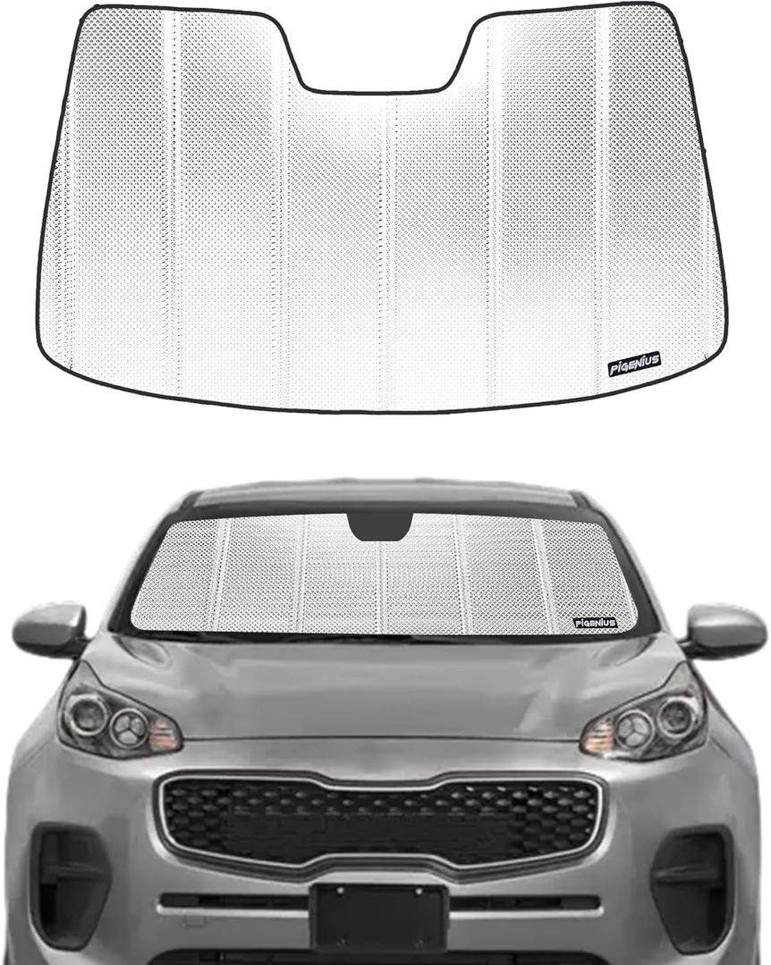 Pigenius Windshield Sun Shade for 2017-2022 Kia Sportage. Front Window Sunshade with Storage Bag