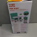 Bright Starts Pop 'N Sit Portable Booster, Indoor/Outdoor Use, Floor Seat with Feeding Tray, Teal, 6 Mos - 3 Yrs