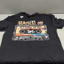 Raised ON Old School Hip HOP Tshirt Cassette Graffiti Rap T-Shirt, Size L