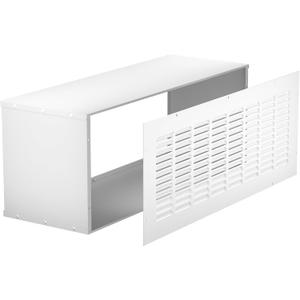 PTAC Wall Sleeve, 42.5L x 16.6W x 15" H Wall Sleeve with Exterior Ventilation Grille & Weatherproof Drain Hole, Durable Metal Sleeve for Most Packaged Terminal Air Conditioners and PTHP, White