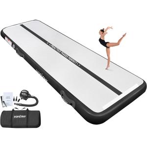 VOFiTNY All Purpose Gymnastics Mat  Sturdy Inflatable Tumble Track for Home/Gym (Black) 10ft*3.3ft*4inches(3m*1m*0.1m)