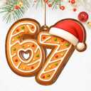 4 x 67 Christmas Ornament, 6 7 Christmas Tree Hanging Ornament Decorations, Funny Six Seven Ornaments Decor, Gag Gifts, 67 Gifts for Kids, Teens, Teen Girls, Boys1