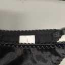 Hilinker Womens Silk 2 Piece Lingerie Set Satin Triangle Bra and Panty Sets Sexy Underwear (Black, L)