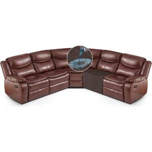 KinCam Waterproof Recliner Sectional Couch Covers, Oversized Reclining Sofa Covers for L Shape Couch, Non Slip Couch Cover for Sofa Washable Slipcover (1 Seat Couch Cover, Chocolate)