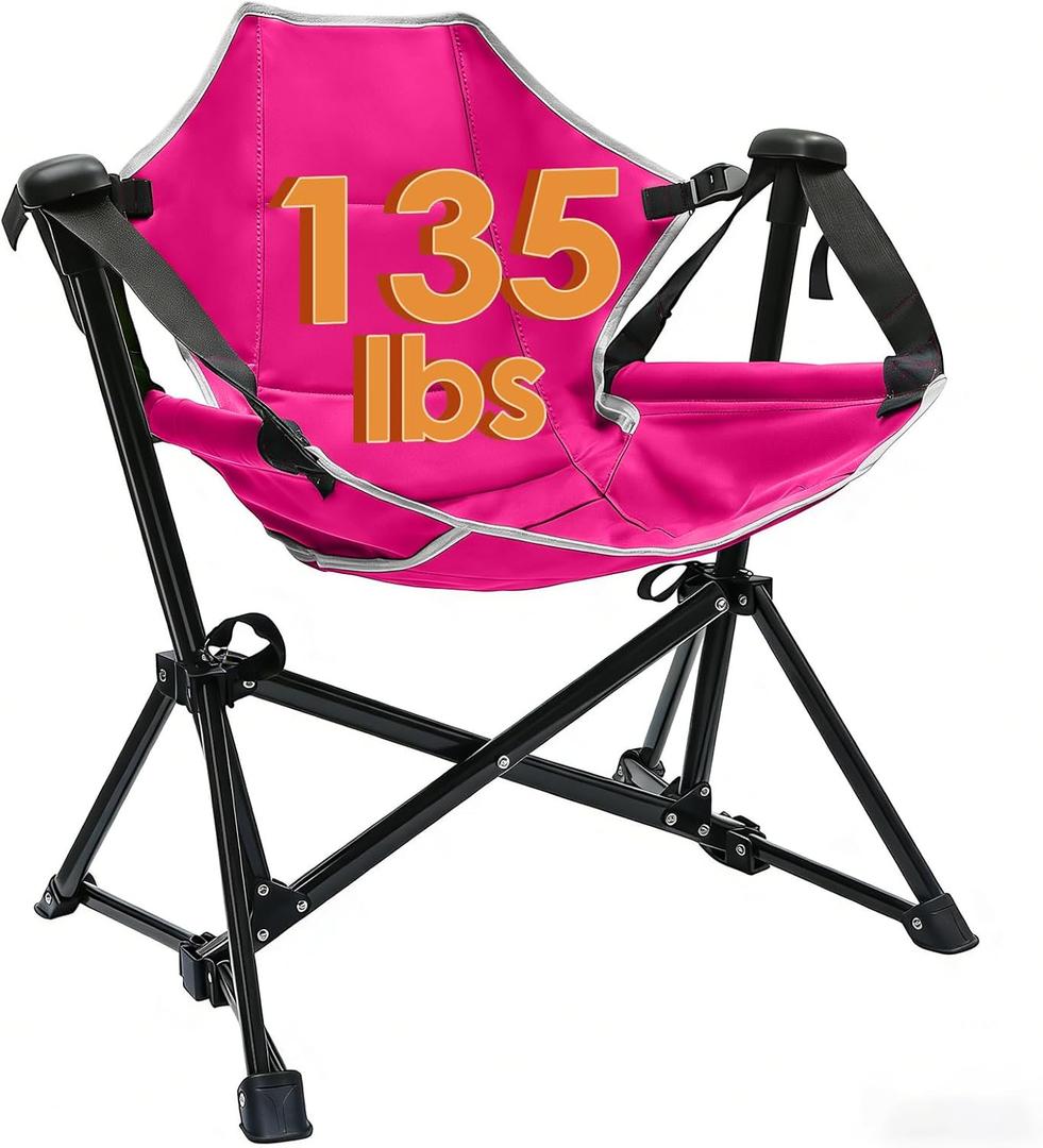 Kids Hammock Chair, Kids Camping Chair, Folding Chair, Pink 135lbs