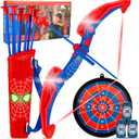 Bow and Arrow Set for Kids, Archery Shooting Set with Led Light Up Bow & 10 Suction Cup Arrows & Arrow Quiver and Target, Outdoor Indoor Sports Game Hunting Toy, Christmas Birthday Gift for Boys Girls