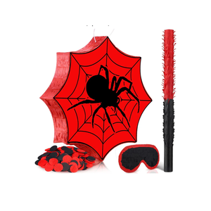 Deekin Spider Piñata for Birthday Party Decoration Small Piñata for Party Favors Birthday Gifts with Blindfold Confetti and Stick for Celebration(Spider)