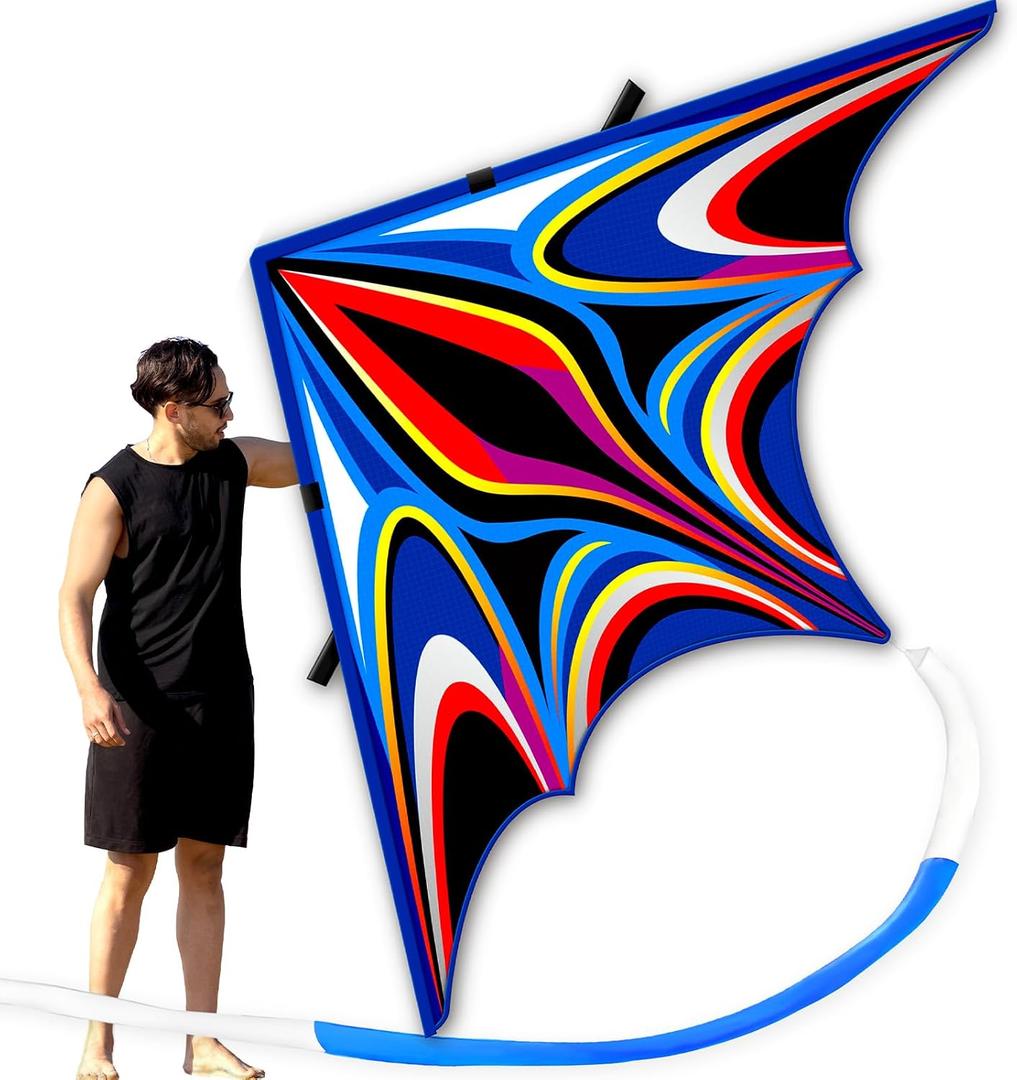 SGftre Delta Kite for Kids & Adults，Extremely Easy to Fly for Beginners，Kites for Beach Trip Park Family Outdoor Activities, X-Large