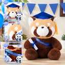 Chalyna 10 Inch Graduation Red Panda Stuffed Animal with Cap Diploma Kindergarten Preschool High School College Graduation Gifts Panda Grad Plush Bears Class of 2026 Gifts (Blue)