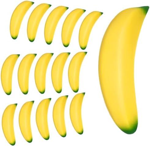 Kasyat 17 Pcs Banana Stress Toys Banana Stretchy Toys PU Relief Stress Balls Tiny Party Supplies for Relief Party Favors(3.94 Inches)