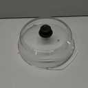 Bezrat Microwave Tall Glass Plate Cover | Splatter Guard Lid with Easy Grip Silicone Handle Knob | 100% Food Grade | BPA Free and Dishwasher Safe | 10 Inch (Black)