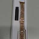 HANDODO Stainless Steel Band for Women Apple Watch 38/40/41/42mm (series 10) , Luxury Replacement Metal Strap Bracelet Wristband  (Rose Gold -Bead)