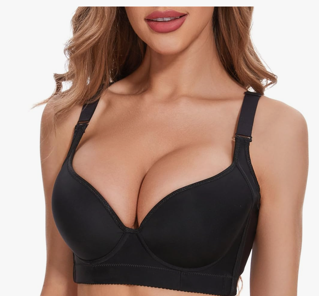 Plus Size Push Up Bra for Women Hide Back Fat Smoothing Bra Seamless Underwire T-Shirt Bra Size Unknown