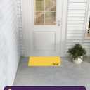 DEXI Front Door Mats Outside Entrance, 17x36 Rubber Waterproof Dirt Trapping Entry Mat for Entryway, Heavy Duty Non-Slip Low-Profile Welcome Doormat All Weather for Patio, Brown