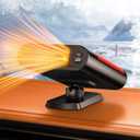 Car Heater, 12V Portable Heater Plug in Heating and Cooling Fans, Car Small Defroster Windshield Window Heaters, 360Rotation Fast Heating Winter Defogger Defrost Accessories for Truck Van SUV