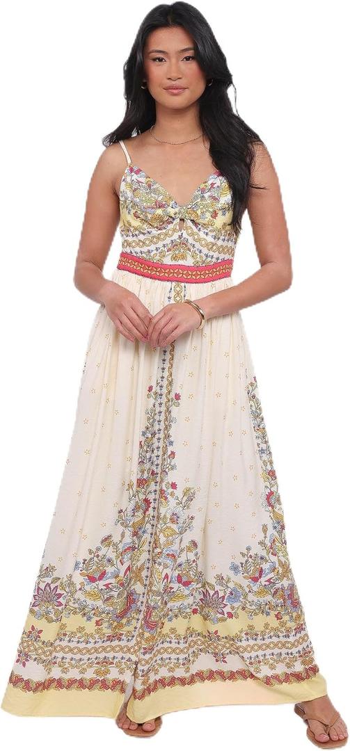 Petal & Pup Women's Caelia-Maxi-Dress-Yellow-Multi, S