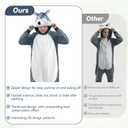 Nabobs Unisex Animal Onesie Costume, Flannel Halloween Cosplay Costume - Homewear Animal Outfit. 140 Size