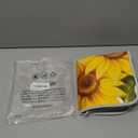 Absorbent Dish Drying Mat for Kitchen Counter - Yellow Sunflower Microfiber Drying Pad, Reversible Drainer Mats for Countertop, Small 16" x 18"