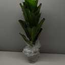 BESAMENATURE 30.5" Little Artificial Fiddle Leaf Fig Tree/Faux Ficus Lyrata for Home Office Decoration, Ships in Silvery Gray Planter