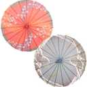 PRETYZOOM 2pcs Japanese Style Umbrella Oiled Paper Parasol Classic Umbrella Cherry Blossom Umbrella Oiled Paper Umbrella Vintage Chinese Hanging Umbrella Decoration for Home Shop Outdoor