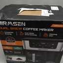AIRMSEN 12-Cup Programmable Dual Coffee Maker Single Serve Machine for K-Cup Pods & Ground, 1000W Fast Brew, Delay Start, 2H Keep Warm, Touchscreen, 60oz Tank, Glass Carafe Home & Office