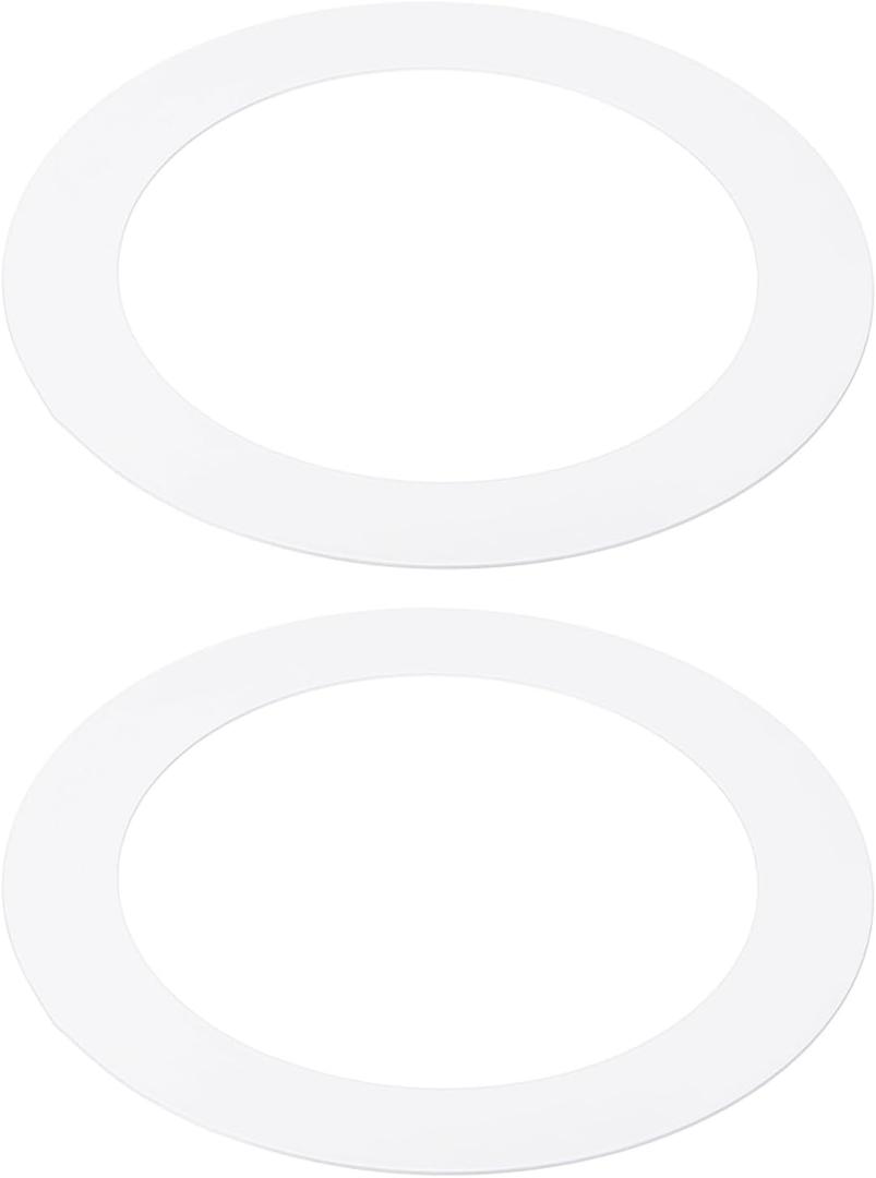 PATIKIL 5" ID 7.48" OD Goof Rings for Recessed Light, 2 Pack Matte White Goof Metal Trim Ring Lighting Fixture for Ceiling Wall Recessed Can Downlights