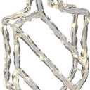 Rite Lite LED Dreidel Light Decoration Hanukkah Decor Twinkling Dreidel Jewish Chanukah Gift Holiday Party Living Room Centerpiece, Automatic Timer 6 Hrs on, Needs 3-AA batteries (not included) 9.50"H (Transparent)