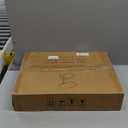 Kitstorack TV Tray Table, Adjustable Height & Flip-Top & Rounded Metal Corners, Snack Table for Couch, Sofa, Bed, Chair, Living Room, C Shaped End Side Table for Eating, Dinner or Laptop, Small Spaces (Brown)