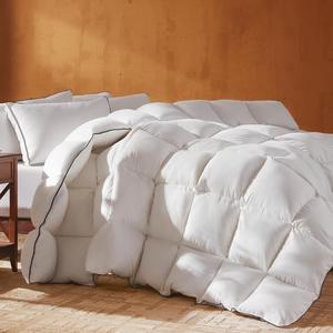 Richtry Goose Feather Down Fiber Cotton Comforter Queen Size, 90x90 Inch