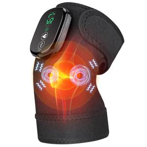 Heated Knee Massager Vibration Cordless Knee Brace 3-in-1 Heating Pad for Elbow Shoulder 3 Heat Levels and 3 Massage Heads Knee Brace Wrap Gifts for Mom Dad