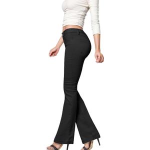 Hybrid & Company Women's Slim Boot Cut Stretch Pants 16
