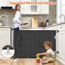 71 inch Retractable Baby Gates, EZIGO Extra Wide Baby Gate for Large Opening Extra Long Mesh Gate for Kids or Pet Dog Gate Child Safety Gate for Stairs Hallways Doorway Indoor Outdoor, Black