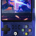 R36MAX Handheld Game Console, Newly Launched 4000mAh Retro Gaming Console Faster & Better Sound Quality, 3.5 Inch IPS Screen 720x720 Open Source Game Player for Kids (128GB)