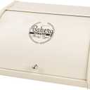 X458 Metal Bread Box for Kitchen Countertop - Stainless Steel Bread Box for Kitchen - Bread Storage Container - Airtight Holder for Homemade Bread, Cream Color