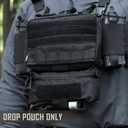WYNEX Tactical Dump Drop Pouch, Dangler Pouch Utility Tool Pack Sub Abdominal Carrying Bag EDC Pocket Organizer Accessories for Plate Carrier Chest Rig