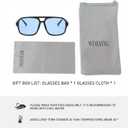 Retro Square Sunglasses, Multiple Colors, UV400 Protection (Black/Blue)