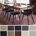 Genina Waterproof PU Leather Seat Covers for Dining Chairs,Chair Seat Covers Set of 6, Stretchable Dining Room Chair Seat Covers for Chair Protector Slipcover for Kitchen