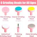 Baby Nail Trimmer Electric-6 in 1 Baby Nail File Clippers Infant Grooming Kit Manicure Set for Toddler or Adults, Pink