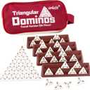 Smilejoy Triangle Domino,Triangular Domino Tiles with Brass Spinners Tabletop Game for Kids Ages 7 and Up, 56 Tiles, Classical Board Game, mathing Skill Trainning (2-4 Players)