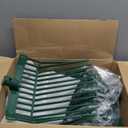 Lasnten 6 Pack Manure Fork Replacement Heads 12 Tines Heavy Duty Pitchfork Heads with Screws & Nuts Durable Horse Manure Rake for Picking up Grass Hay Animal Waste (Green)