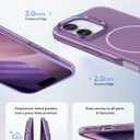 Vihibii for iPhone 17 Case with Adjustable Stand, [Compatible with Magsafe], Fade-Resistant Glow Stylish Slim, Shockproof Back Cover & Silicone Edges Phone Case for iPhone 17, 6.3" 2025, Purple