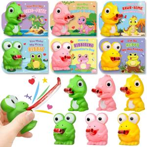 Valentines Day Cards for Kids School, 24 Pack Kids Valentines Greeting Cards with Animal Fidget Toys, Valentines Day Gifts For Kids Classroom Exchange, Boys Girls Valentine Party Favors Prizes