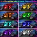 BFXM Led Lights for Car, Interior Car Lights with USB Adapter, Car Accessories Interior, App/Remote Control Music Sync Color Change Lights, Ambient Lighting for Cars, Truck, SUV (48LED Beads)