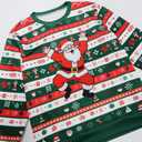 GRAJTCIN Ugly Couples Christmas Sweater Adult Funny 3D Print Cat Elk Dog Christmas Party Cosplay (Medium, Red and Green-santa Claus)