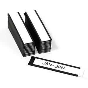 SmartSign Magnetic 'C' Channel Label Holders for Metal Racks and Shelves | 1" x 4" Pack of 25