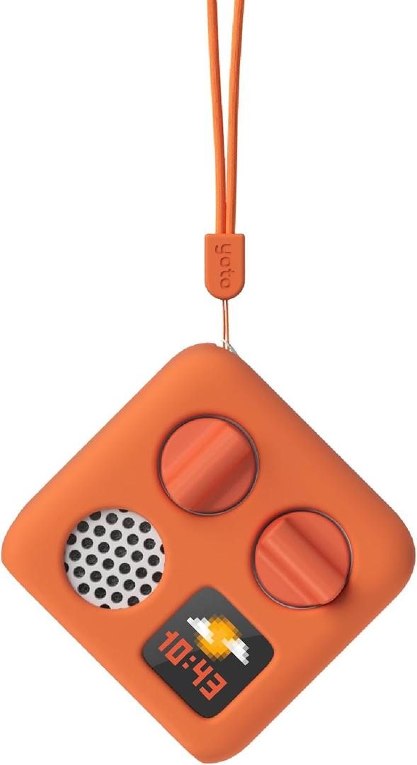 Yoto Mini Adventure Jacket in Fruit Punch (Orange) with Matching Wrist Lanyard Accessory for Kids Mini Audio Device, Anti-Slip Silicone Skin Cover, Fitted Protective Sleeve Case