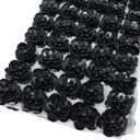 100 Pack Beaded Sequin Flower Sew on Patches Glitter Mini Crystal Paillette Applique Cloth Motif for DIY Wedding Garment Bags Accessory Hair Headband Decor (Black)